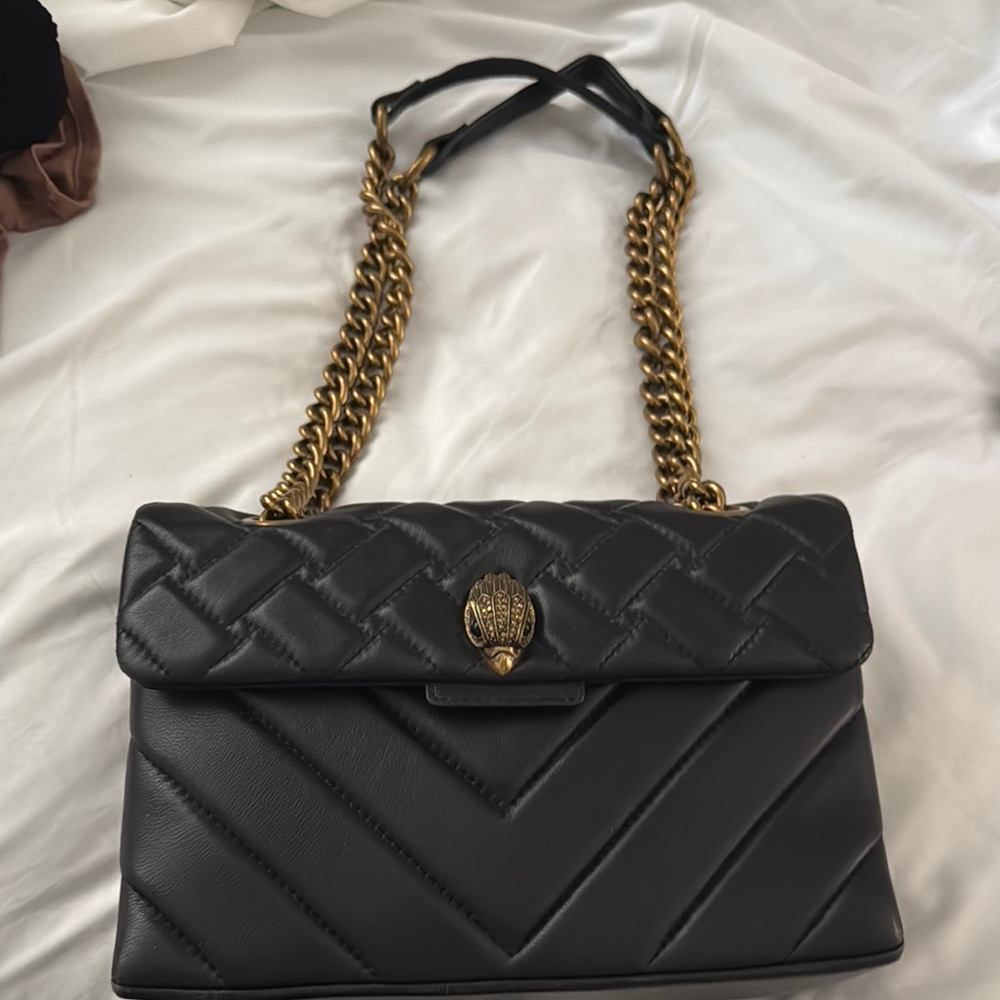 Black Quilted Leather Shoulder Bag